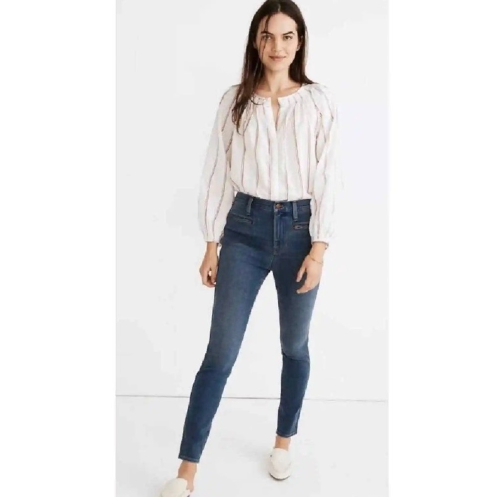 Madewell High Rise Roadtripper Jegging in Ellerby Wash Zip Pocket Size 28 Petite